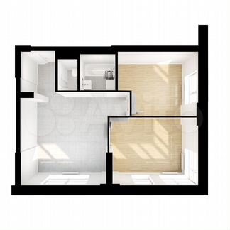 2-к апартаменты, 52.1 м², 3/28 эт.