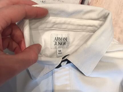 Поло для мальчика с длинным рукавом Armani