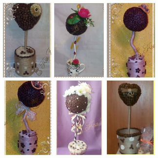 Подарки ручной работы. Топиарий. Деревья счастья