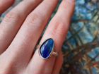 Серебряное кольцо с австралийским синим опалом