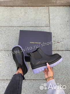Ботинки боттега венета фиолетовая подошва