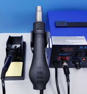 Паяльная станция со стойкой для фена 852D++