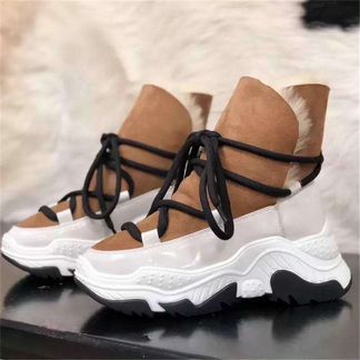 Зимние замшевые ботинки