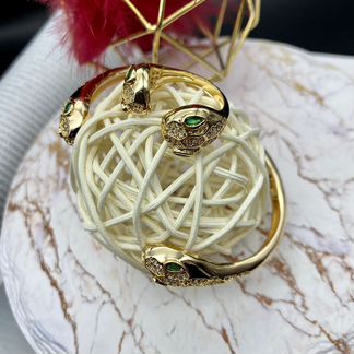 Комплект bvlgari кольцо булгари браслет булгари