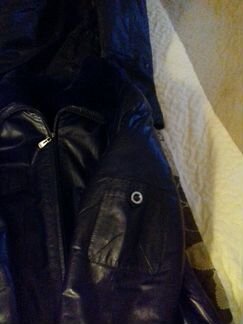 Куртка кожаная на меху р.50