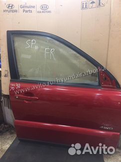 Дверь темно-красная киа спортаж 2 передняя правая