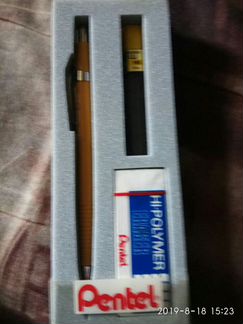 Набор фирменный карандаш, грифели, ластик