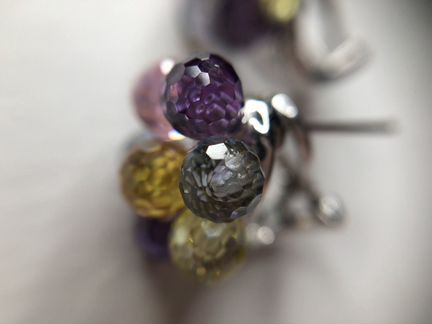 Серьги белое золото 585 проба