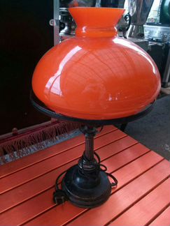 Лампа настольная старинная. начало века. рабочая