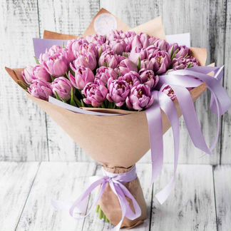 51 пионовидный тюльпан, бесплатная доставка цветов