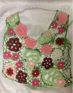 Топ-маечка ажурная ручная работа