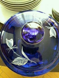 Ваза-конфетница Богемское стекло