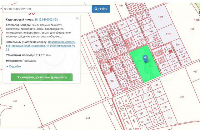 Кадастровая карта воронежской области новоусманский район отрадное