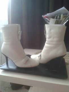 Зимние кожаные полусапожки